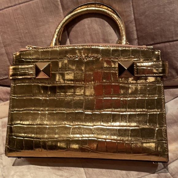 MICHAEL Kors Gold Leather Alligator Handbag or Crossbody NWTS - Picture 3 of 11